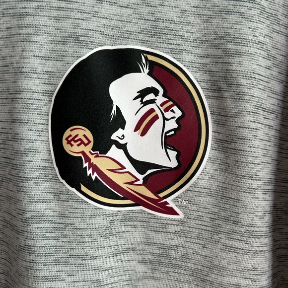 Nike FSU Seminoles Dri-Fit Heathered Grey Short Sleeve Shirt Size XL - Picture 2 of 6